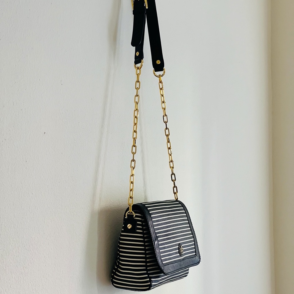 Tory Burch Viva Striped Crossbody Bag - Rare! - Picture 13 of 16